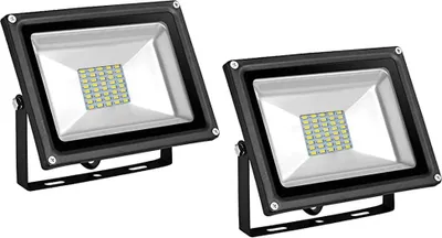 Produktbild von Greenmigo 2x 30W SMD Fluter Strahler Warmweiß Schwarz Aluminium Gehäuse IP65 Wasserdicht LED Lampe Wandleuchter Flulicht Flutbeleuchtung LED Gartenlampe Außenstahler