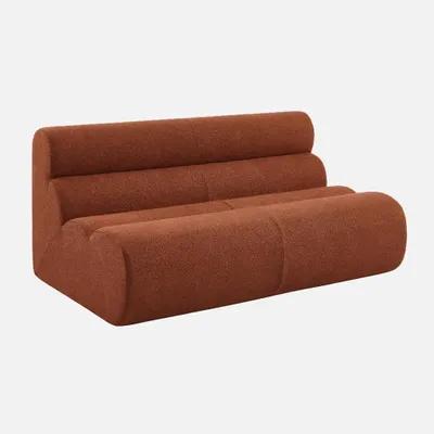 Immagine prodotto di Poltrona bouclé strutturata, 2 posti, Terracotta