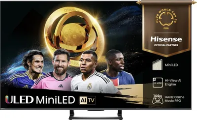 Hisense 55U7Q Fernseher 55 Zoll, 4K Mini LED ULED, Smart TV, Hi-View AI Engine