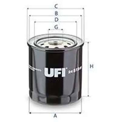 Immagine prodotto di Filtro carburante UFI 24.519.00 Filtro a vite