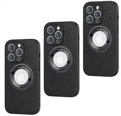 Produktbild von Hülle für iPhone 14 PLUS Handyhülle Schutzhülle kompatibel mit Magsafe magnetisch Case Tasche Etui Kunstleder - SCHWARZ