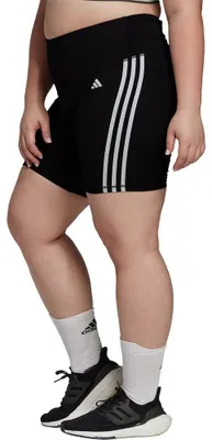 Produktbild von adidas Damen Training Essentials 3-Stripes High-Waisted Short Leggings (Plus Siz