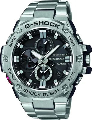 A close-up, studio shot of a G-SHOCK men's watch.