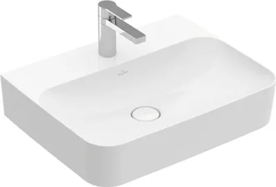 Zdjęcie produktu dla Villeroy & Boch FINION umywalka z ukrytym przelewem ViFlow 600 x 470 mm, spód biały polerowany