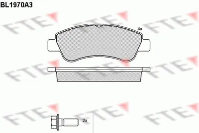 Produktbild von FTE Bremsbeläge Satz Vorne Bremsklötze für OPEL Corsa F 9010554