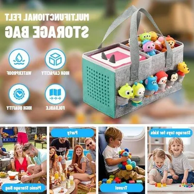 Produktbild von Koffer für Toniebox und Figuren, praktischer Rucksack mit Griff für Anfänger-Set (blau)