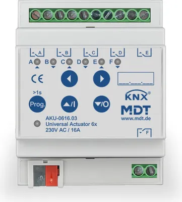 Obrázek produktu pro MDT KNX spínací/žaluziový akátor 16/8násobný 16 A REG, 1 ks.