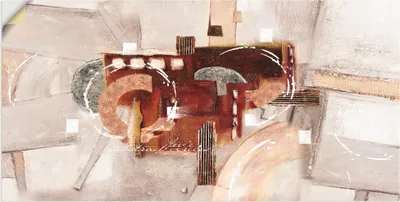 Produktbild von ARTland Wandbild, selbstklebend Abstrakte Kreise Größe: 100x50 cm