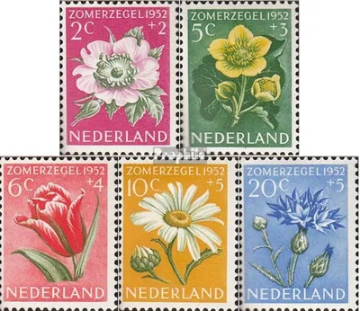 Produktbild von Briefmarken Niederlande 1952 Mi 588-592 (kompl.Ausg.) postfrisch Blumen