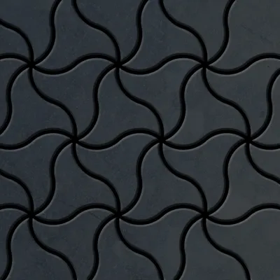 Produktbild von Mosaik Fliese massiv Metall Rohstahl gewalzt grau 1,6mm stark Ninja-RS