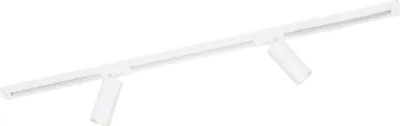 Produktbild von Ledvion - Schienensystem lampen, 1m, 1-Phasen, ohne GU10 Leuchtmittel, Weiss, 2-flammig Spot, spotlight, deckenspot, deckenstrahler, strahler lampe