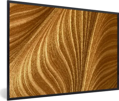 Produktbild von MuchoWow® Gerahmtes Poster Nahaufnahme von Goldfarbe 60x40 cm - Poster mit Schwarzem Bilderrahmen Wandposter Rahmen Foto Bilder - Printing - Wanddeko Schlafzimmer
