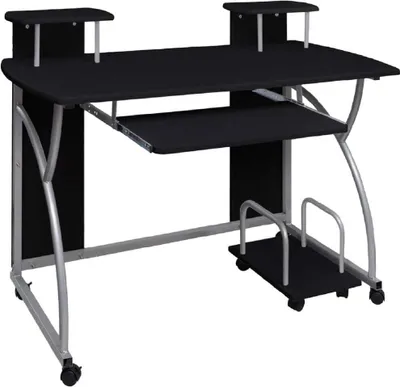 Obrázek produktu pro Počítačový stůl černý 110 x 52 x 88,5 cm kompozitní dřevo
