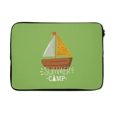 Produktbild von MuchoWow® Laptop Hülle 14 ZollBoot - Sommer - Gelb Laptoptasche - Laptoptasche - Stoßsicher - Schutzhaube