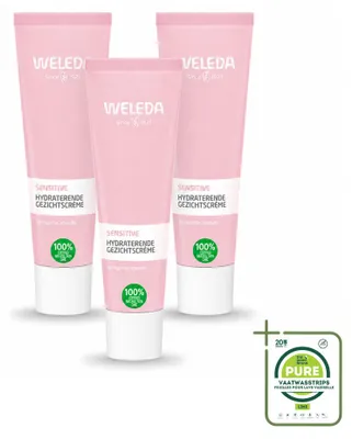 Image de 3 x Crème hydratante Weleda pour peaux sensibles, 30 ml - Pack économique - 3 pièces
