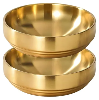 Imagen del producto de Recipiente Slakom, 1700 ml - Bol doble pared - Acero inoxidable - Aislamiento térmico - Resistente a golpes - Diámetro 23 cm - Plato para servir