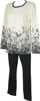Immagine prodotto di Pigiama donna RAGNO aperto davanti manica lunga pantalone lungo invernale interlock articolo DA53N6, Taglia 48, Cotone 100%