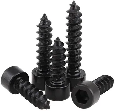 Productafbeelding van Koolstofstaal schroeven, zwart - 100 stuks - M3 x 20 mm - Zelfborend - Stelschroeven