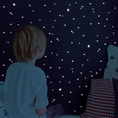 Produktbild von Leuchtsterne für das Kinderzimmer - Selbstklebend und fluoreszierend - Wanddekoration - 350 Stück