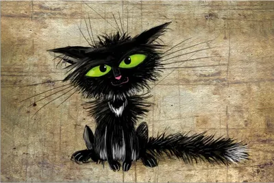Produktbild von Türmatte Lustige Katze in 40x60 cm als Fussabtreter