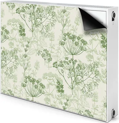 Produktbild von Magnet Heizkörper-Abdeckung Verkleidung Abdeckung Heizkörperabdeckung 80x60 cm  - Polne, Kräuter