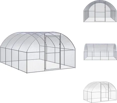 A collection of images showing different views and sizes of a greenhouse structure.