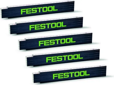 Produktbild von Festool Meterstab MS 2m Maßstab Zollstock Gliedermaßstab Meter 201464 5 Stück