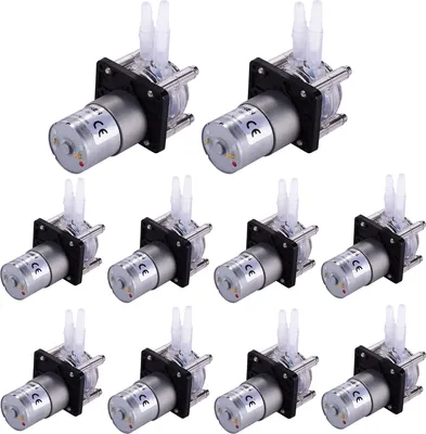 Zdjęcie produktu dla Pompa perystaltyczna 10X GROTHEN 24 V z wężem silikonowym, o wysokim przepływie, do wody i płynów, dozowanie, pompa próżniowa, samozasysająca, odporna na korozję, regulowany przepływ, do zastosowań DIY, akwarystyki, laboratoriów, analiz chemicznych, dozowania dodatków, ekran płaski
