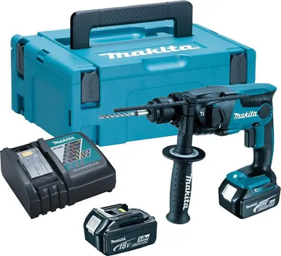 Produktbild von Makita DHR165RTJ, Schwarz, Blau, 1,6 cm, 5300 RPM, 1,3 J, 1600 BPM, 1,3 cm