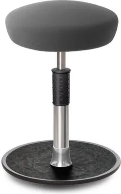 Produktbild von Sitz- Stehhocker Free Regular Hutsitz Gestrick Grau chrom /schwarz.