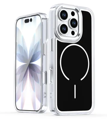 Produktbild von Magnetische Hülle für iPhone 16 Pro, Dünn Klare Stoßfest Handyhülle, Kompatibel mit MagSafe Schwarz