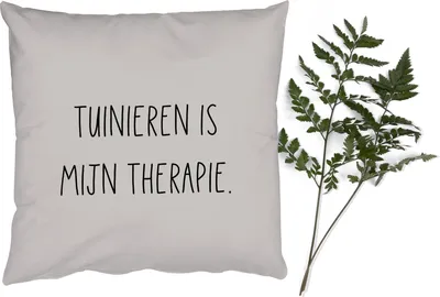 Produktbild von MuchoWow® Zierkissen Sofakissen Wohnzimmer Dekokissen 40x40 cm Gartenarbeit - Zitate - Gartenarbeit ist meine Therapie - Text - Foto Kissen - Schlafzimmer Dekoration
