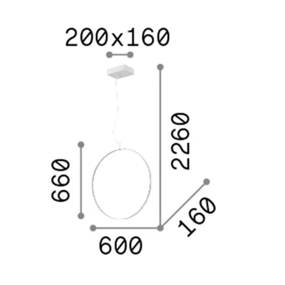 Produktbild von Moderne Aufhängung Zirkus Metall Schwarz Led 33W 3000K
