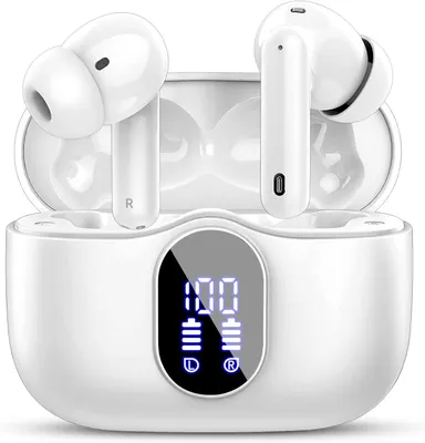 Produktbild von Kabellos Bluetooth 5.3 Sport In Ear Kopfhörer mit 4 Mikrofon, 40 std Spielzeit, LED-Anzeige, ENC Lärmreduzierung, HiFi Stereo für Arbeit und Studium