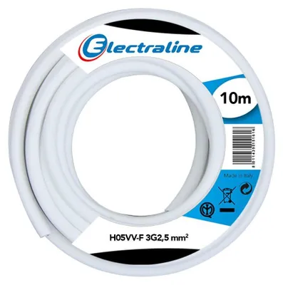 Zdjęcie produktu dla Kabel zasilający H05VV-F, długość 10 metrów, przekrój 3G2,5 mm²