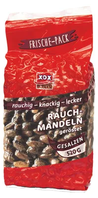 Image de XOX Amandes fumées grillées salées à l'arôme de fumée 520g