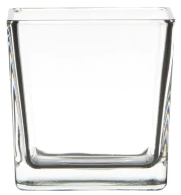 Produktbild von Teelichthalter, Dekoglas, Vase WÜRFEL CUBE H. 12cm 12x12cm transparent Hakbijl