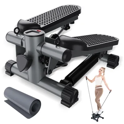 Produktbild von Stepper Mini-Stepper für das Training gelenkschonender zu Hause ,Mit Widerstandsband, Polster ,hydraulischer Fitness Stepper, 150kg Belastbarkeit