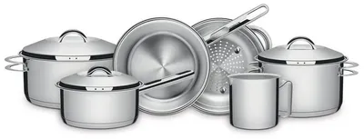 Kochgeschirr-Set 6-teilig Edelstahl Induktion