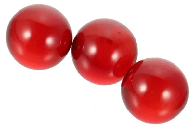 Productafbeelding van Glazen bolletjes - 3 stuks - Decoratie - Rood - 4 cm