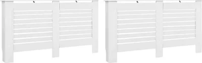 Obrázek produktu pro vidaXL Panely chladiče 2 ks. Bílé 152 x 19 x 81,5 cm MDF