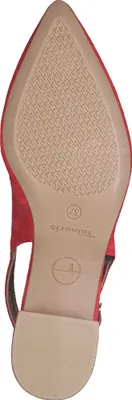 Produktbild von Tamaris Damen Pumps Leder Slingback Blockabsatz spitze Form 1-29500-42, Größe:39 EU, Farbe:Rot