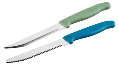 Produktbild von Nirosta Elemental 2er Messerset  Extra Scharfe Klingen  Frühstücks- & Universalmesser  Nachhaltiger, Rutschfester Griff