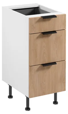 Obrázok produktu pre Dolná šuplíková skrinka SALERNO - šírka 40 cm, biela / dub
