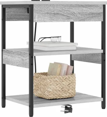 Produktbild von vidaXL Nachttisch 2 pcs Graues Sonoma 41 x 31 x 51 cm Holzwerkstoff