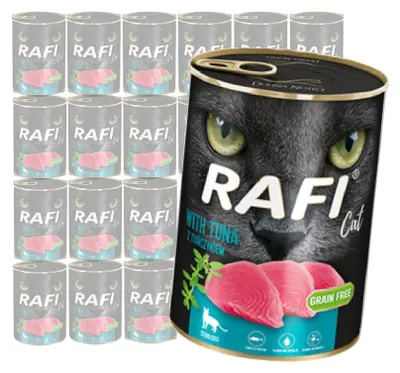 Zdjęcie produktu dla Rafi Cat Adult Bezzbożowa Mokra Karma Dla Kotów Sterylizowanych Z Tuńczykiem 24x400g