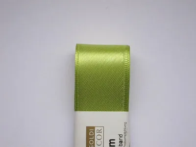 Produktbild von STOFF- BAND Doppelsatin farbig GOLDINA 40 mm/3m LIMONE