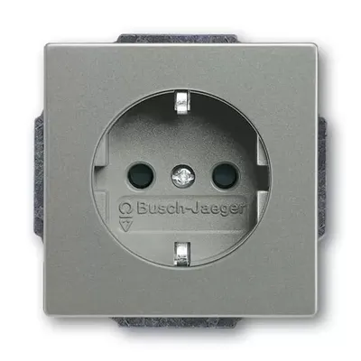 Produktbild von SCHUKO® Steckdosen-Einsatz Busch-steplight®, mit Nachtorientierungslicht 20 EUCBLI-803 graumetallic