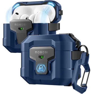 Productafbeelding van Hoes voor AirPods Pro 3 2025 met valvergrendeling, blauw