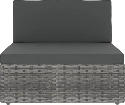 Produktbild von vidaXL Modulares Mittelsofa Poly Rattan Grau
